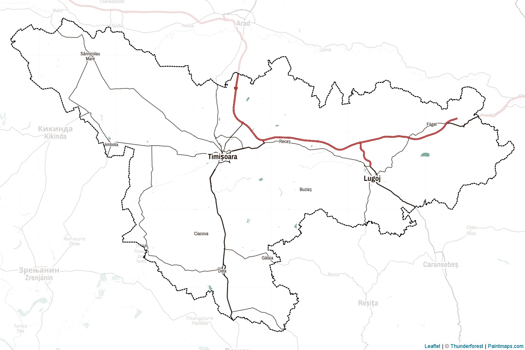 Timis (Romania) Map Cropping Samples-2