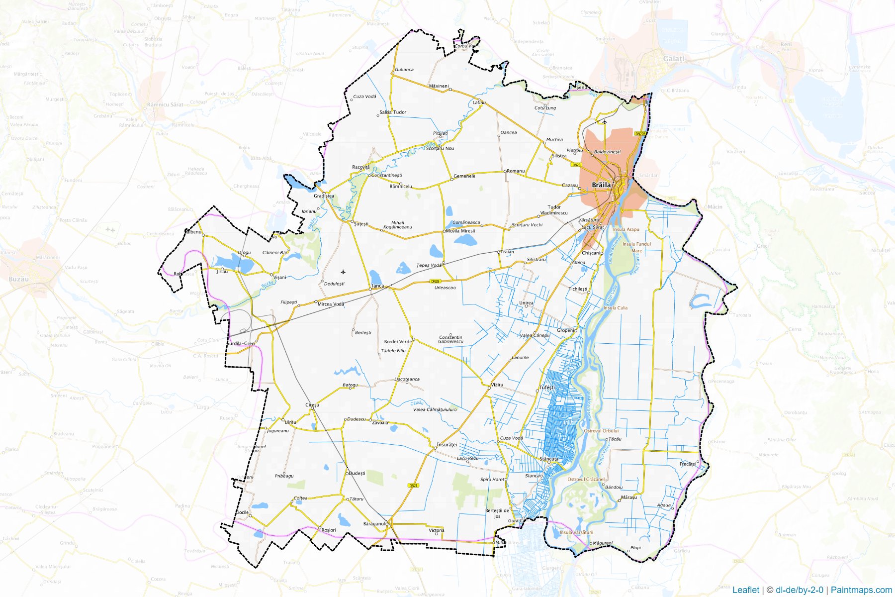 Braila (Romania) Map Cropping Samples-1