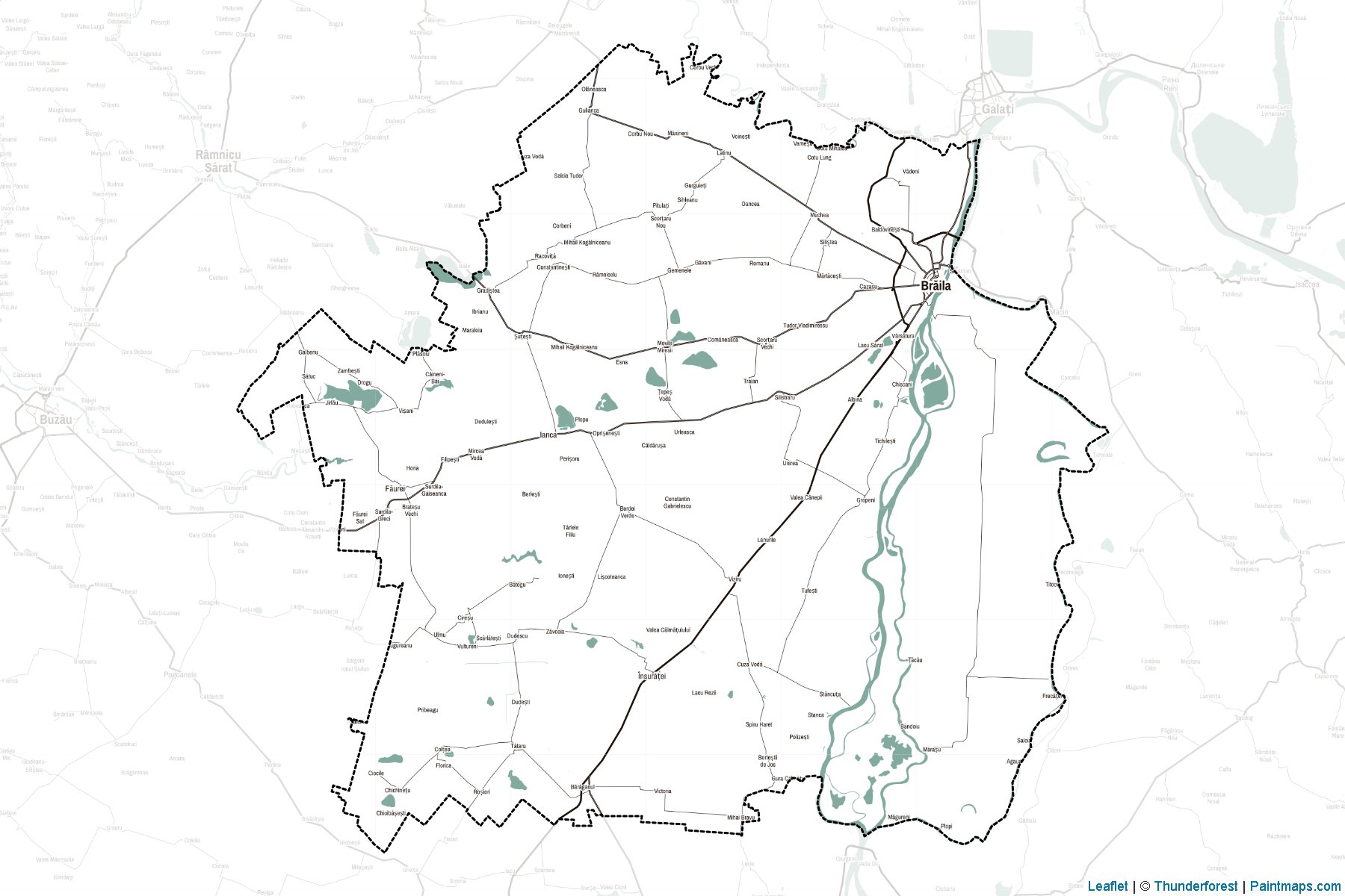 Braila (Romania) Map Cropping Samples-2