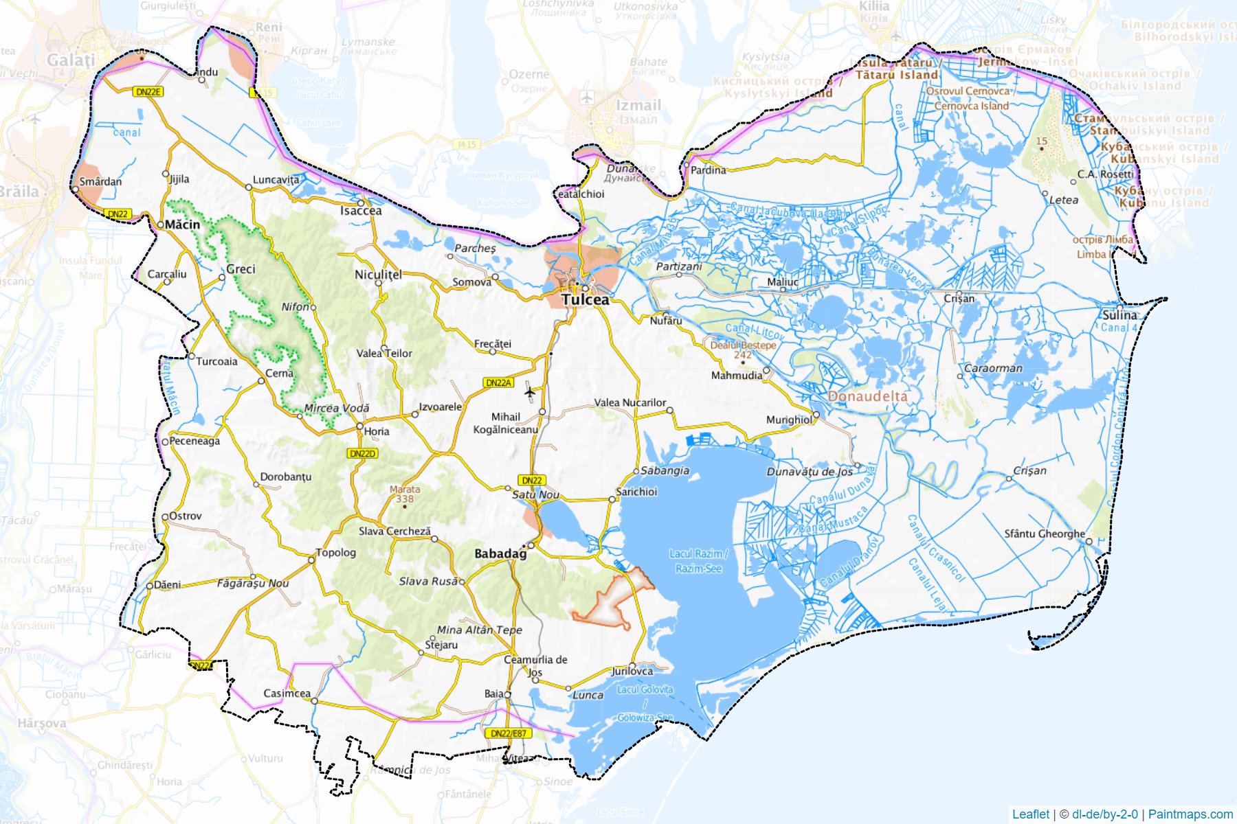 Tulcea (Romania) Map Cropping Samples-1