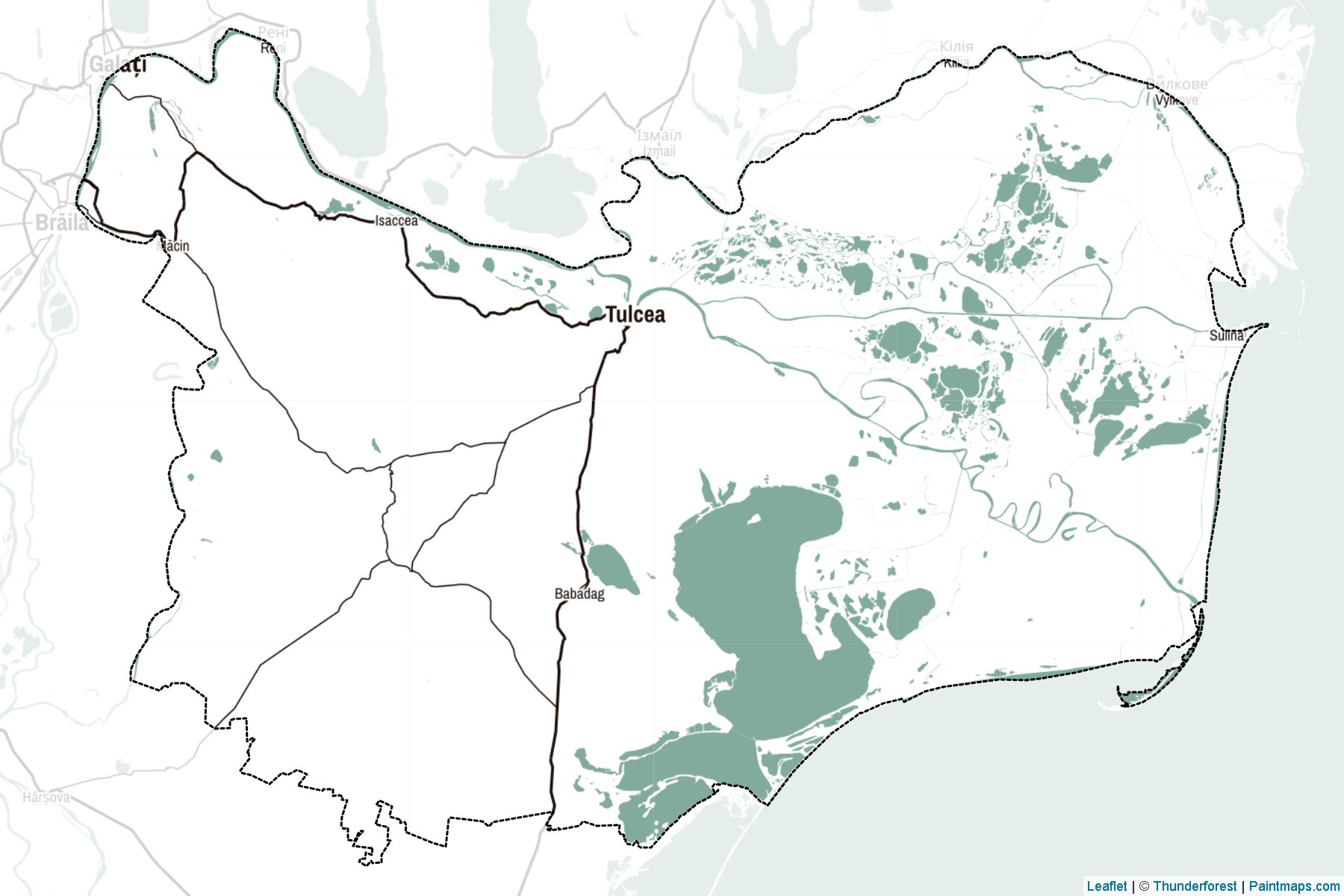 Tulcea (Romania) Map Cropping Samples-2