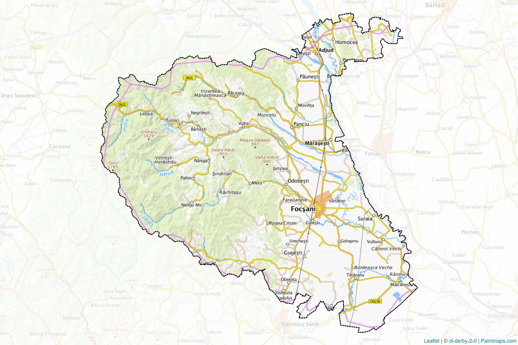 Vrancea (Romania) Map Cropping Samples-1