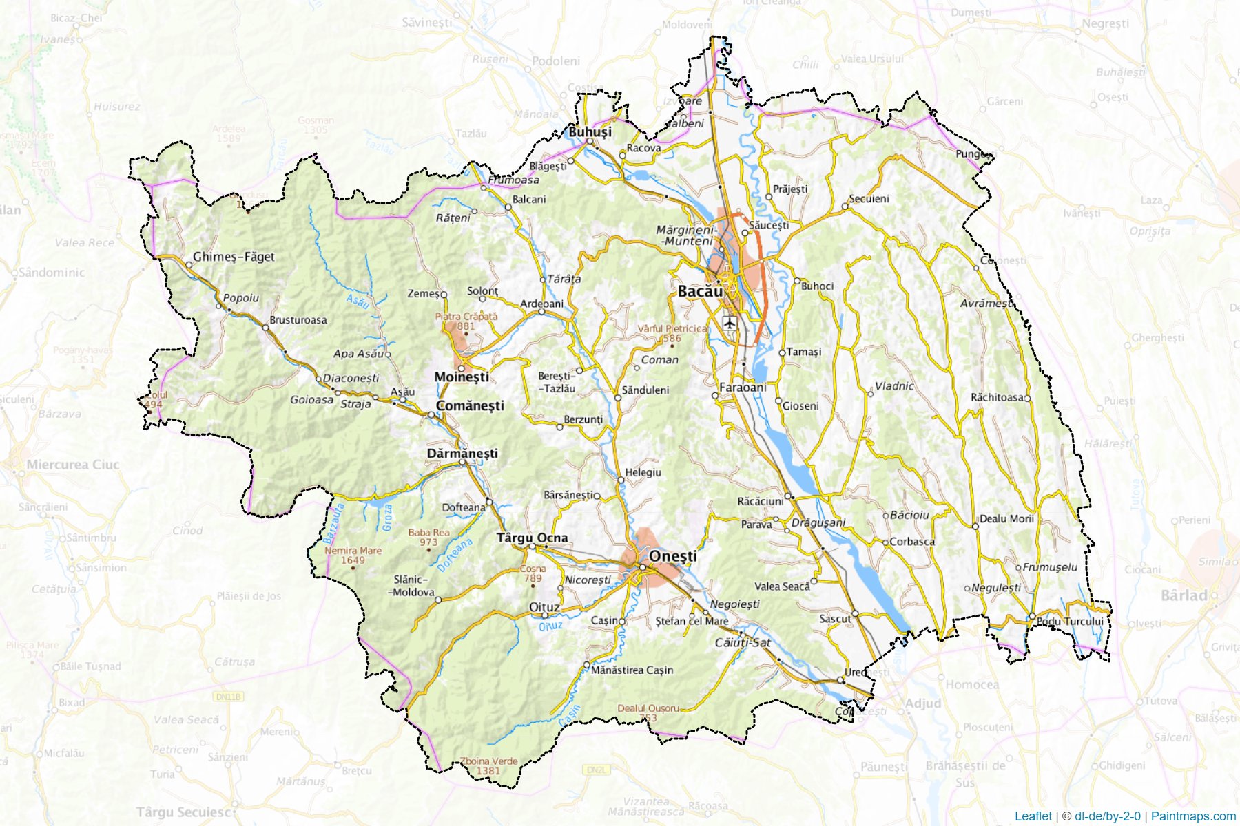 Bacau (Romania) Map Cropping Samples-1