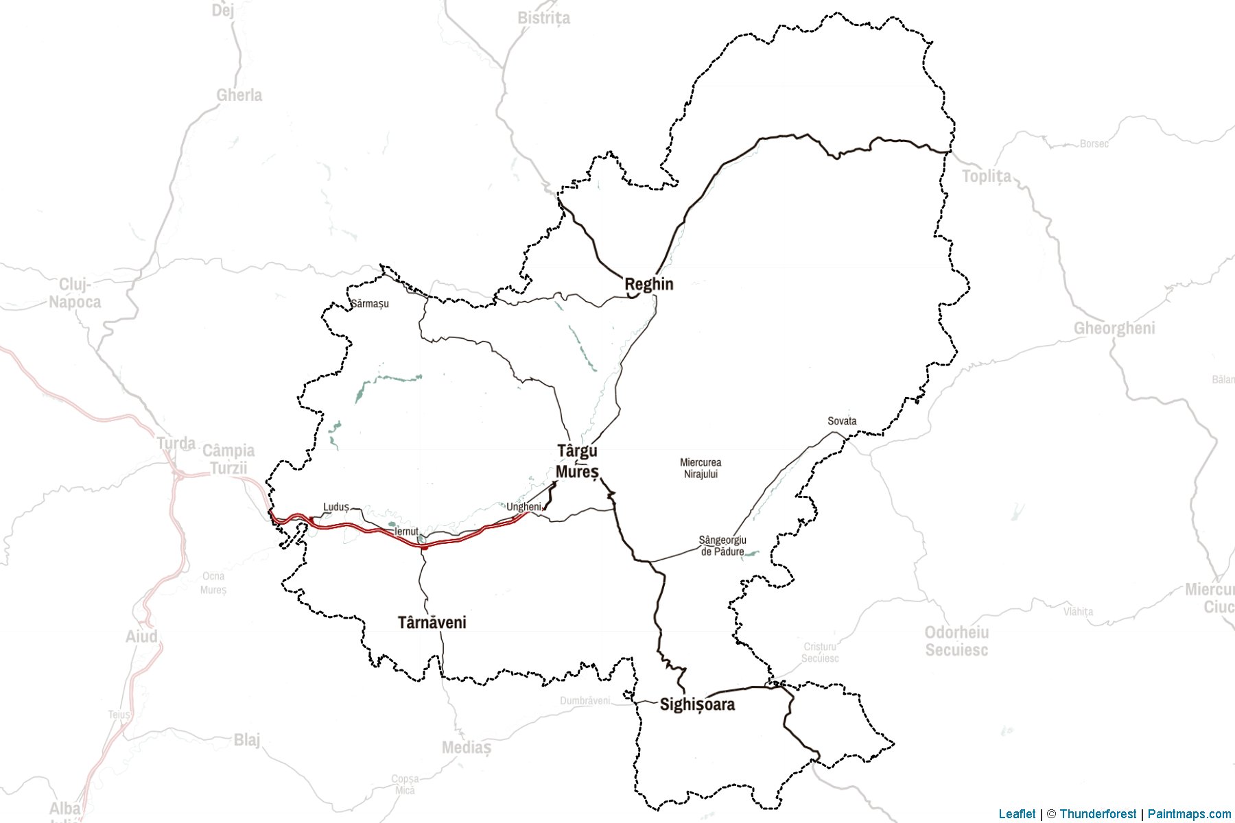 Mures (Romania) Map Cropping Samples-2