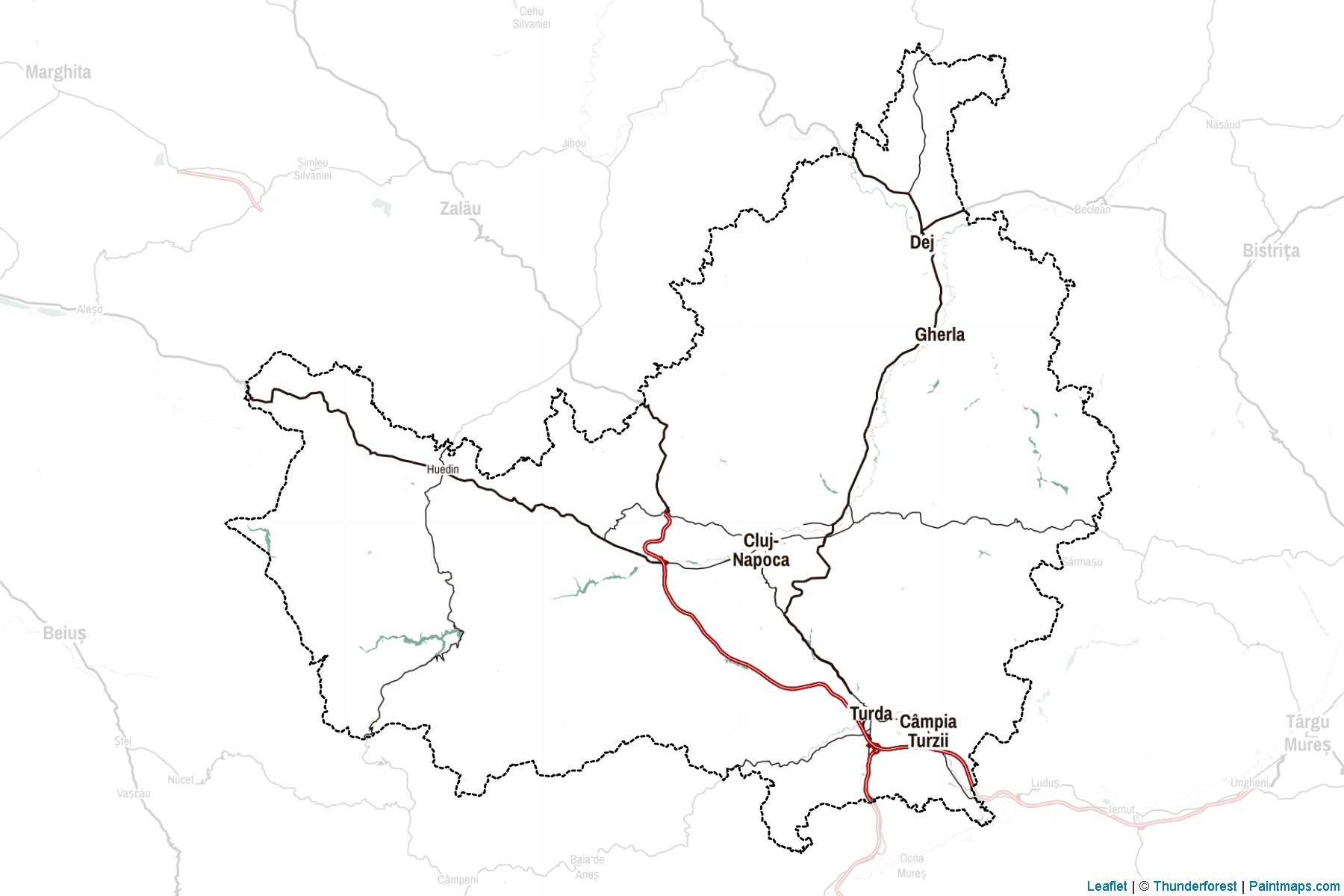 Muestras de recorte de mapas Cluj (Rumania)-2