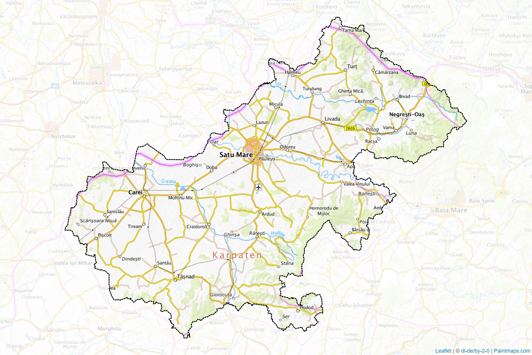 Satu Mare (Romania) Map Cropping Samples-1