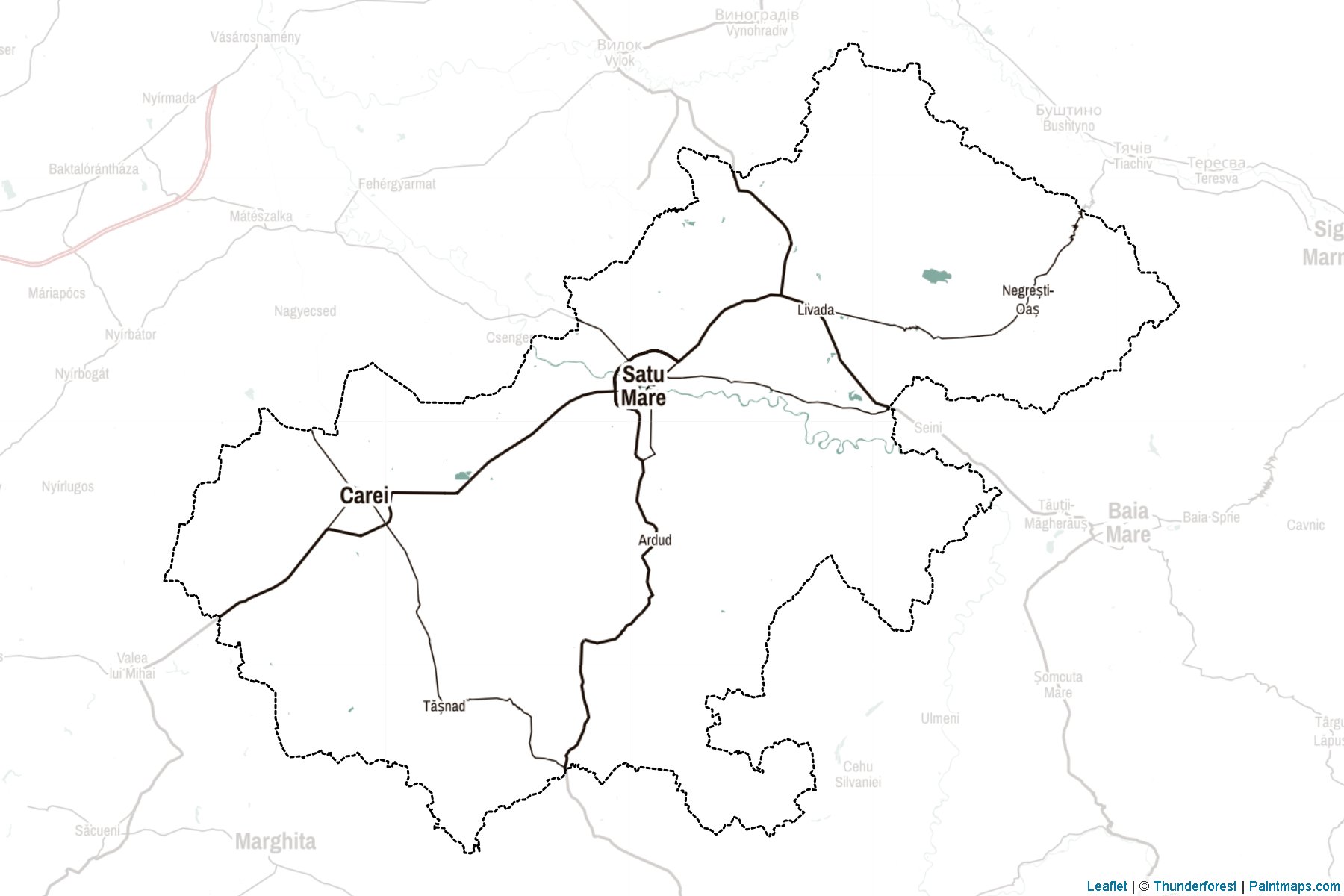 Satu Mare (Romania) Map Cropping Samples-2