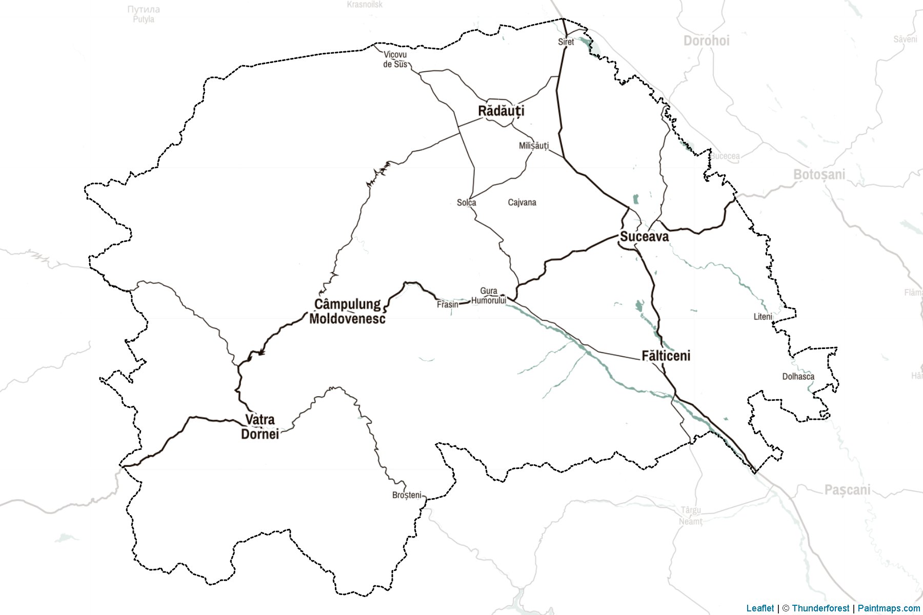 Muestras de recorte de mapas Suceava (Rumania)-2