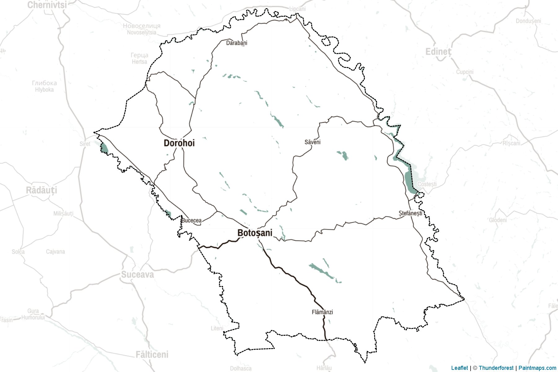 Muestras de recorte de mapas Botoşani (Rumania)-2