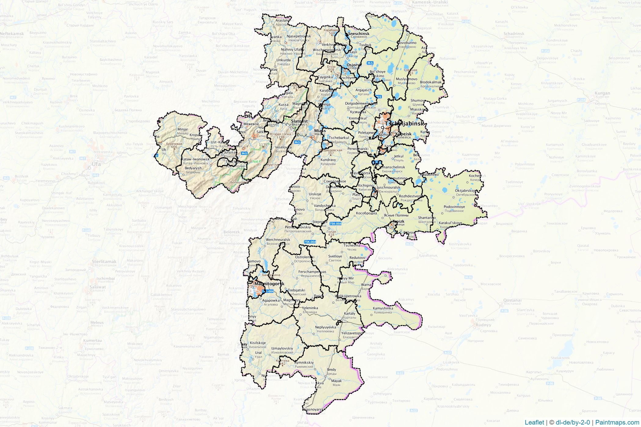 Chelyabinsk (Russia) Map Cropping Samples-1