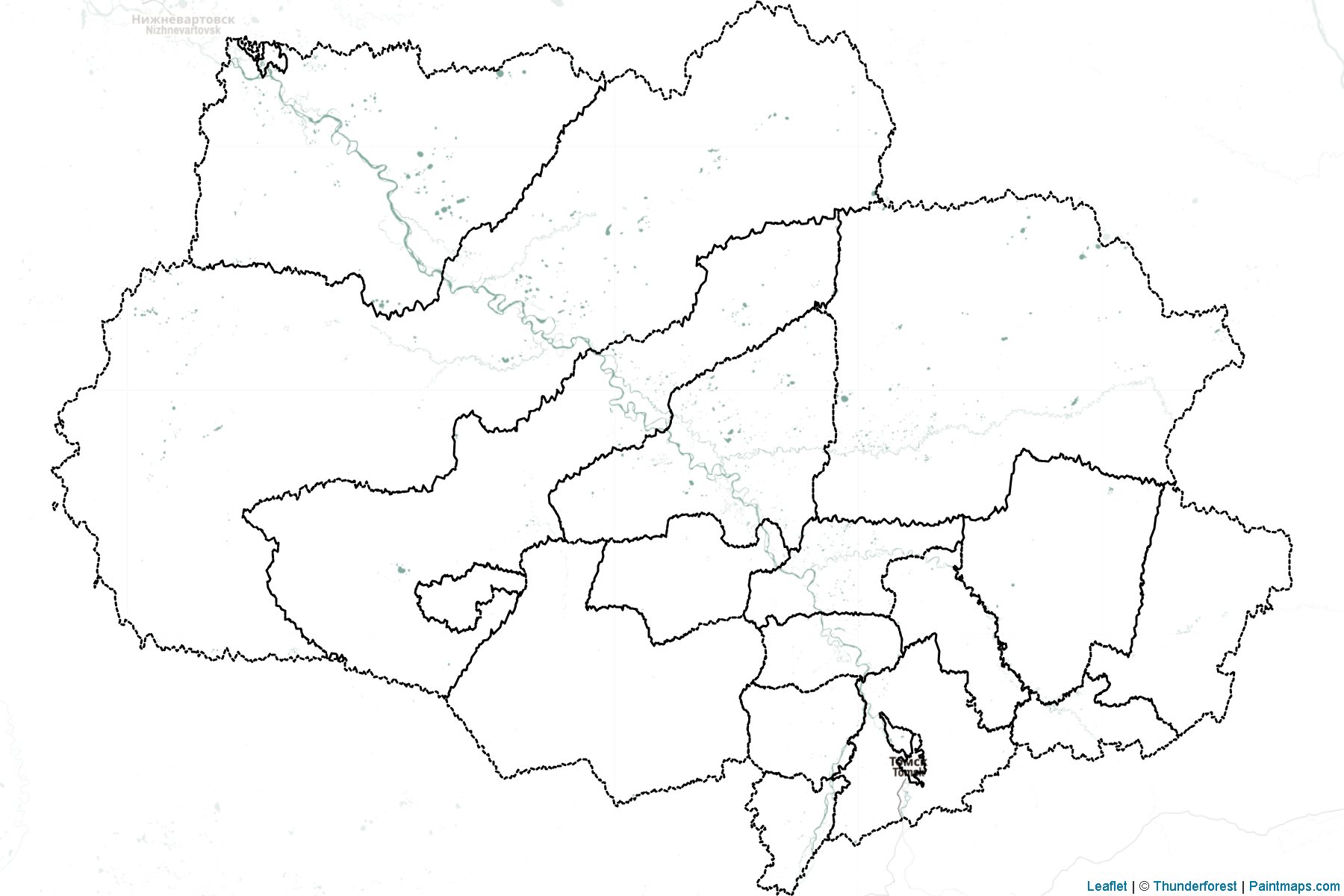 Muestras de recorte de mapas Tomsk (Federación Rusa)-2