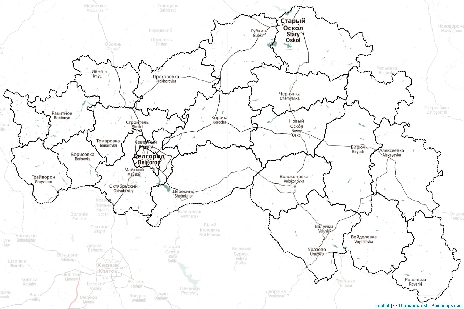 Muestras de recorte de mapas Belgorod (Federación Rusa)-2