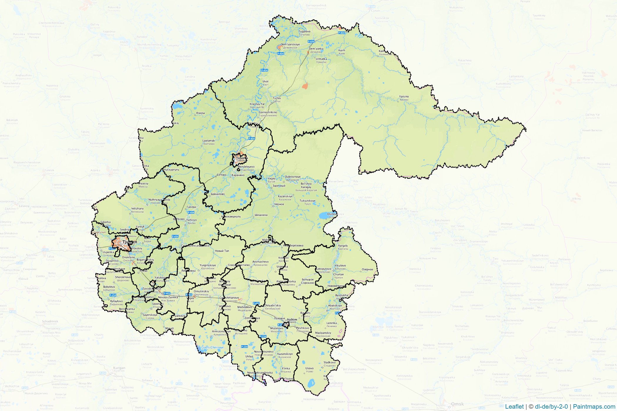 Tyumen (Russia) Map Cropping Samples-1