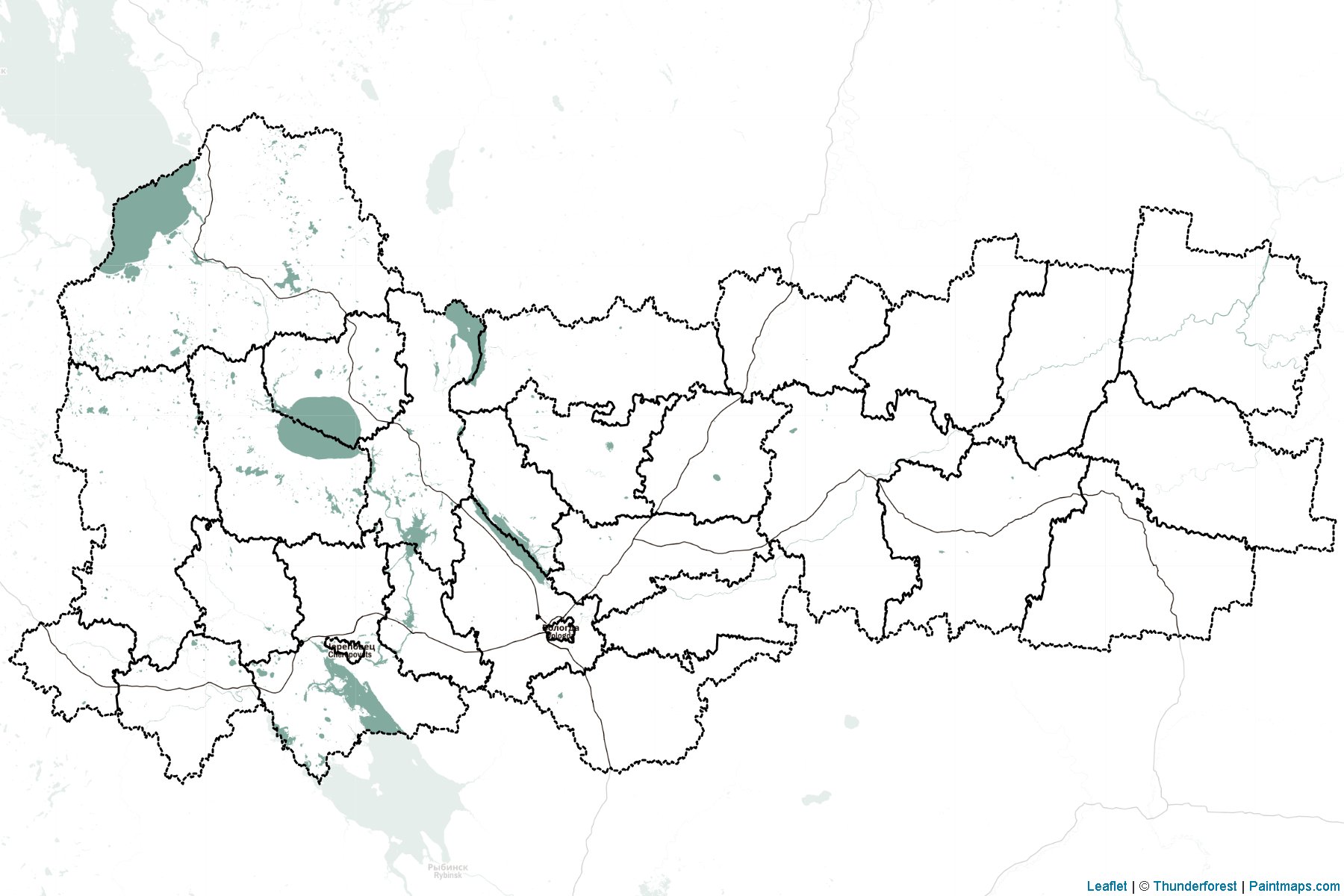 Muestras de recorte de mapas Vologda (Federación Rusa)-2