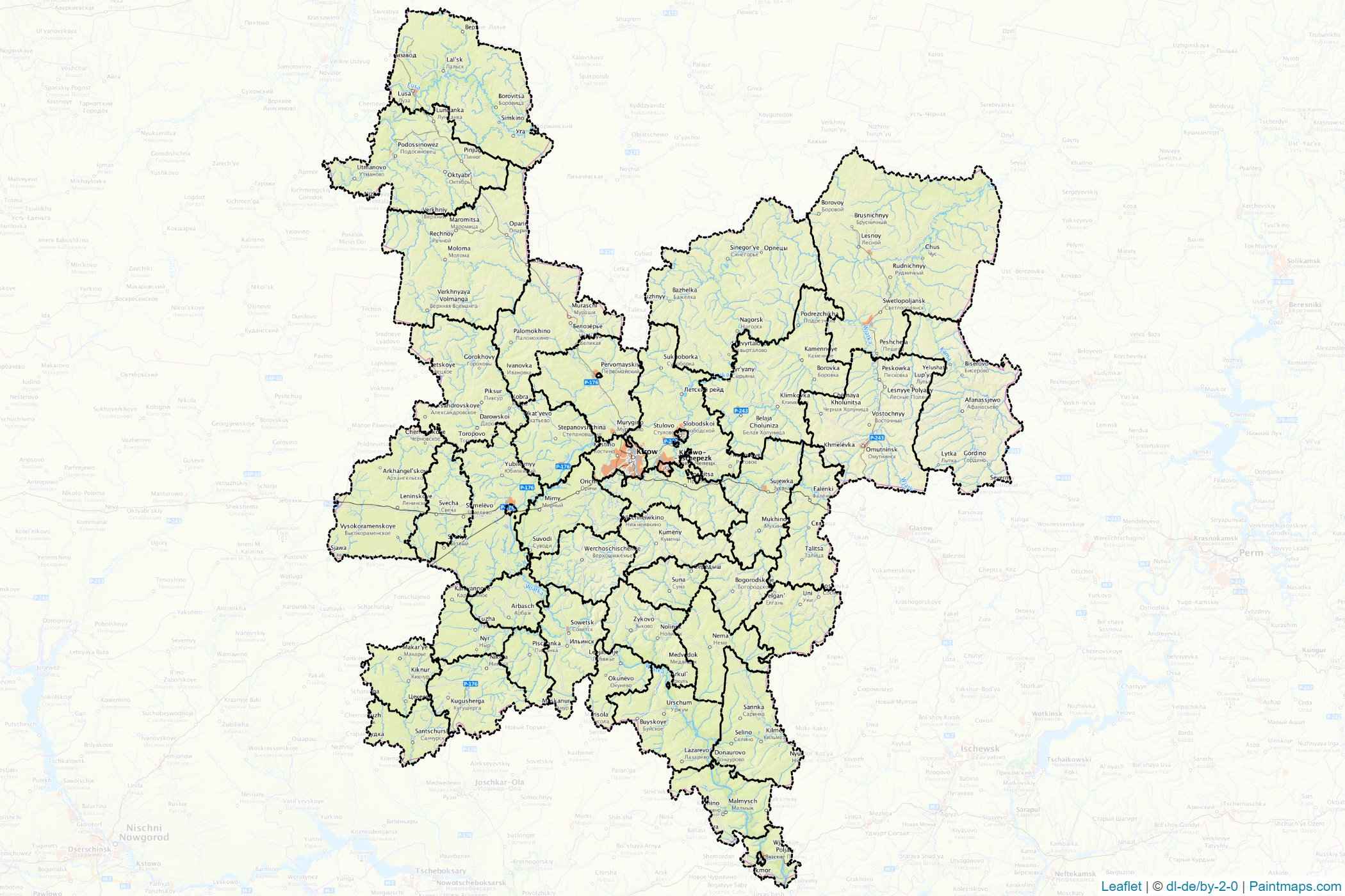 Kirov (Russia) Map Cropping Samples-1