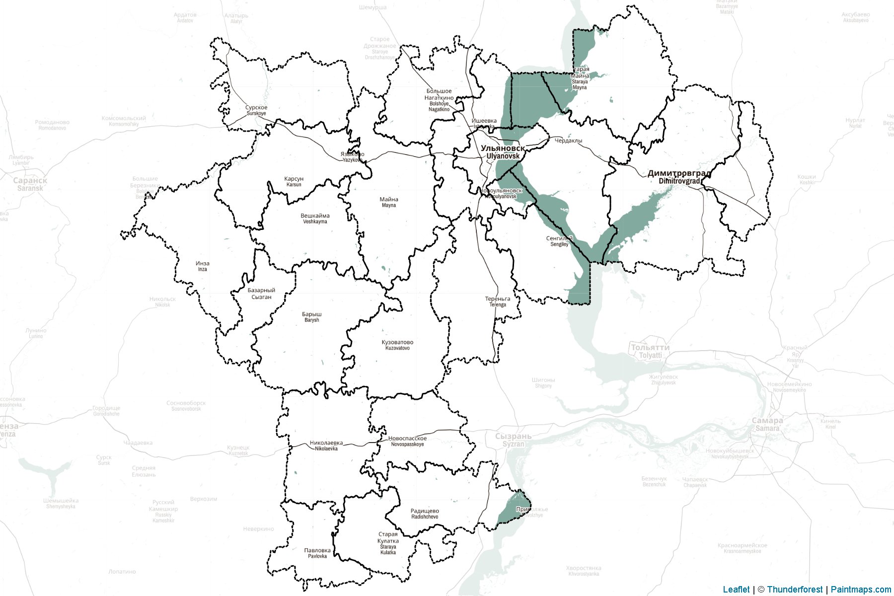 Ulyanovsk (Russia) Map Cropping Samples-2