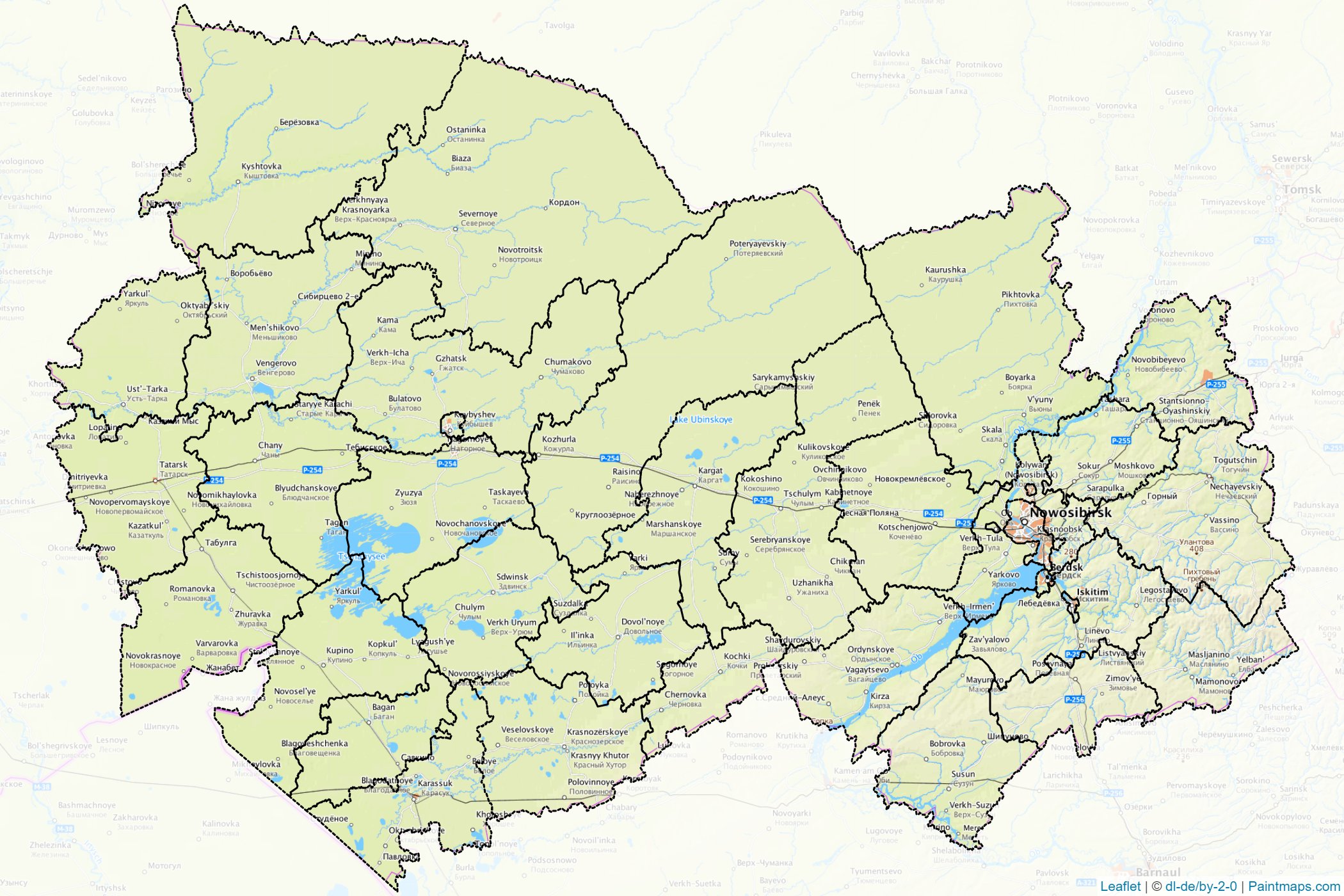 Novosibirsk (Russia) Map Cropping Samples-1