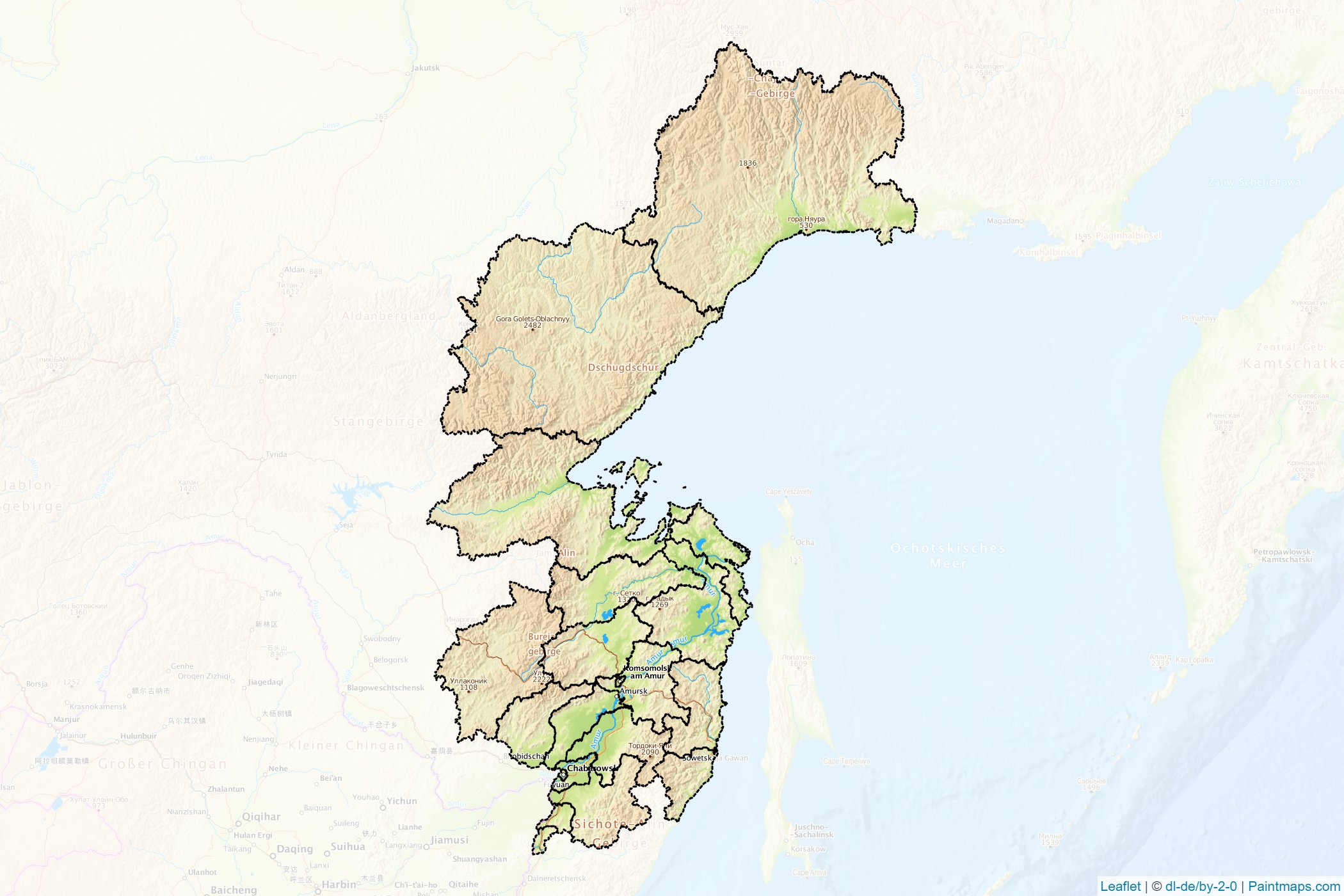 Khabarovsk (Russia) Map Cropping Samples-1