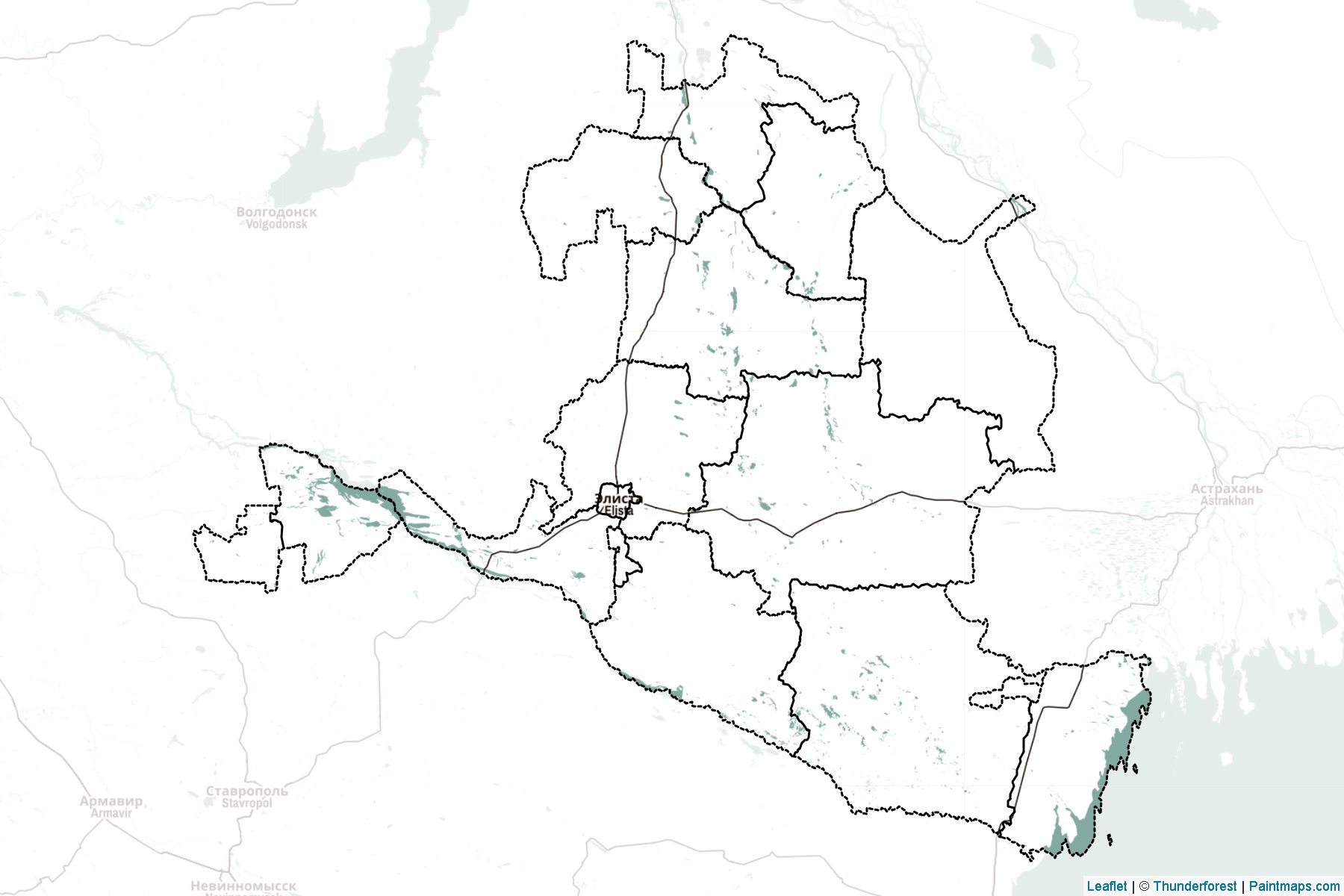 Muestras de recorte de mapas Kalmykia (Federación Rusa)-2