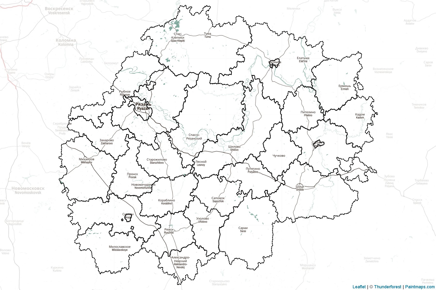 Ryazan (Rusya) Haritası Örnekleri-2