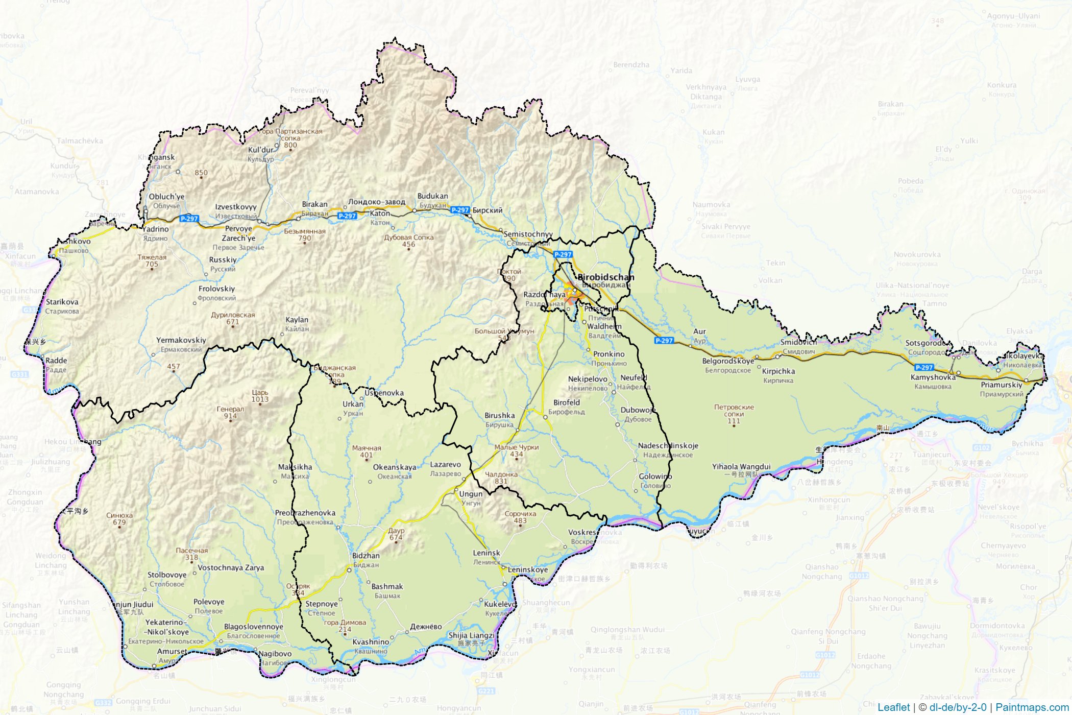 Yevrey (Russia) Map Cropping Samples-1