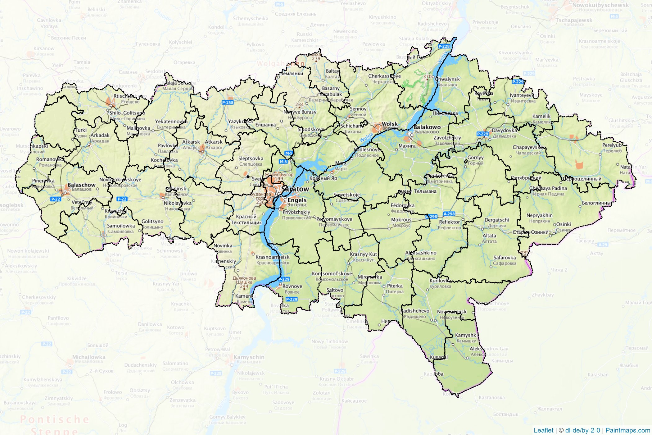 Saratov (Russia) Map Cropping Samples-1