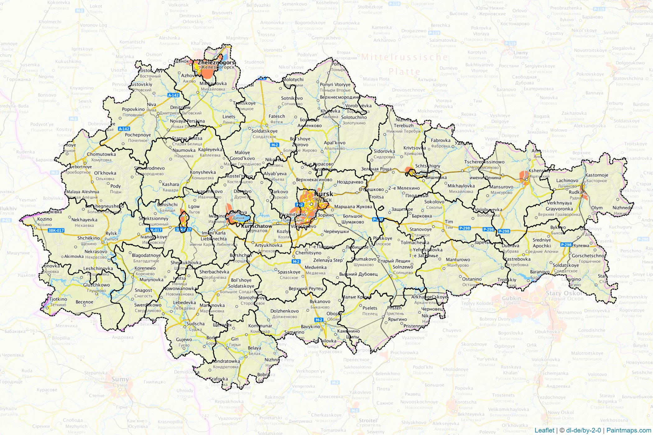 Kursk (Russia) Map Cropping Samples-1