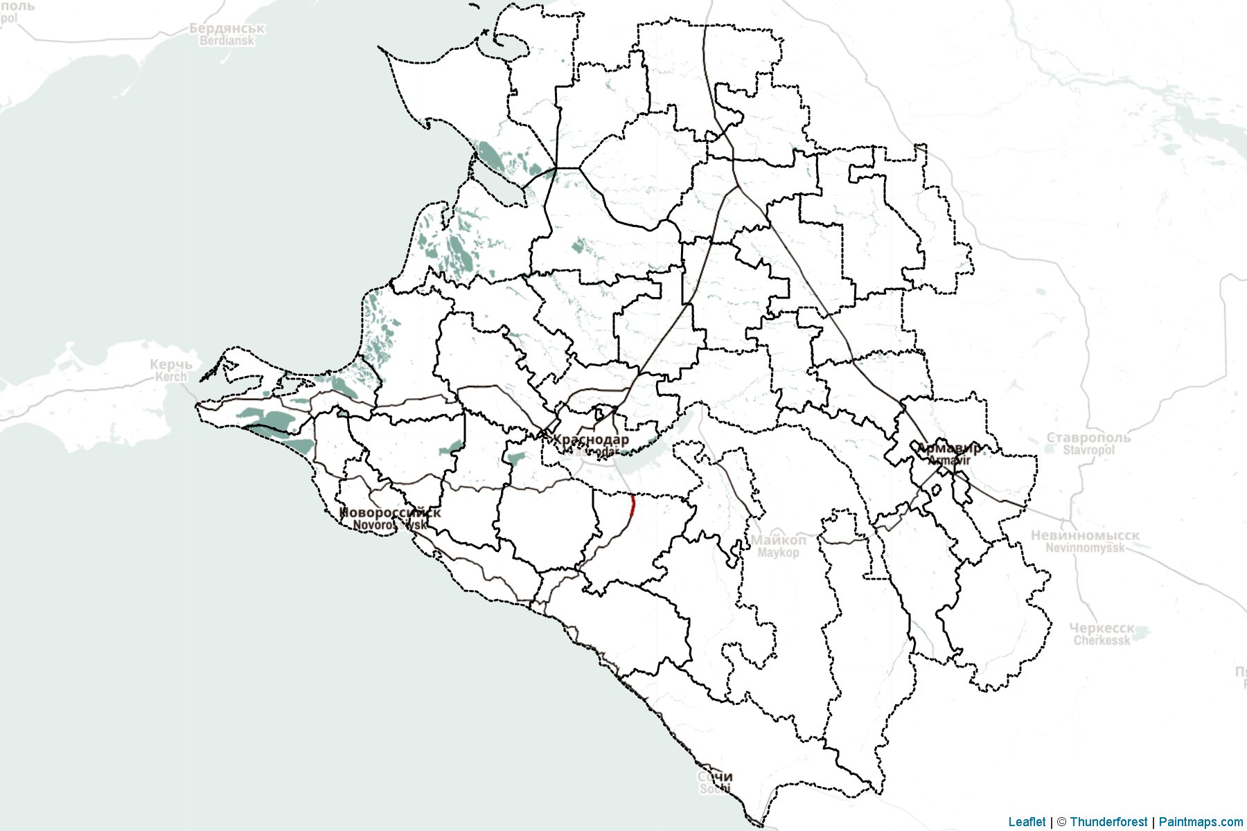 Muestras de recorte de mapas Krasnodar (Federación Rusa)-2