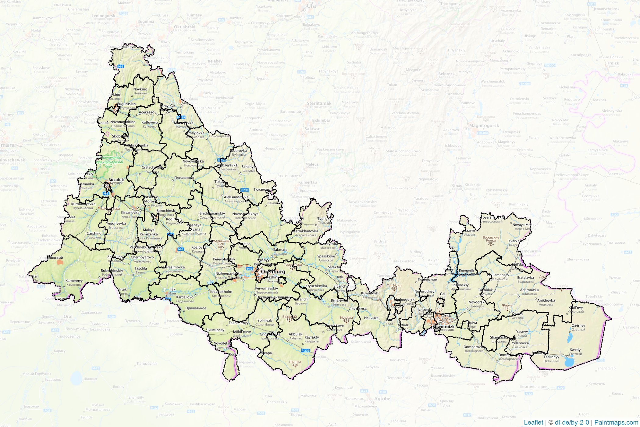 Orenburg (Russia) Map Cropping Samples-1