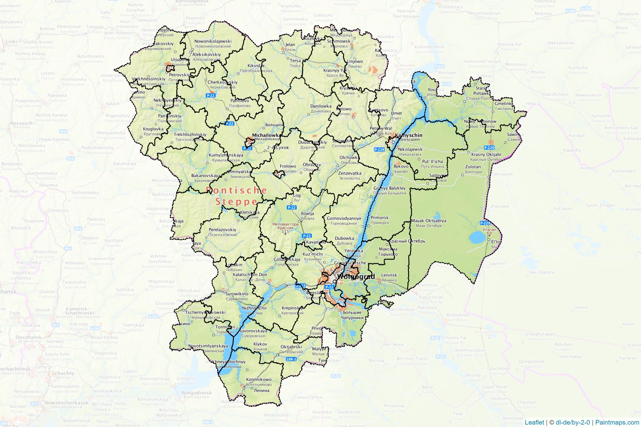 Volgograd (Russia) Map Cropping Samples-1