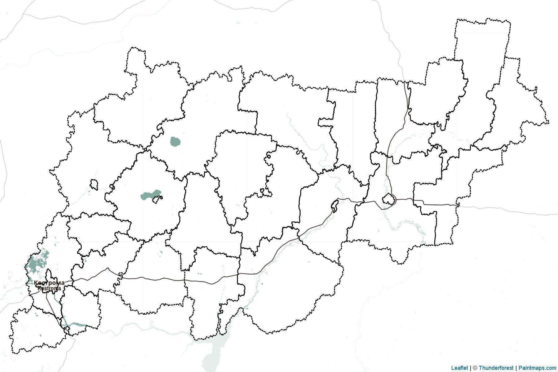 Muestras de recorte de mapas Kostroma (Federación Rusa)-2