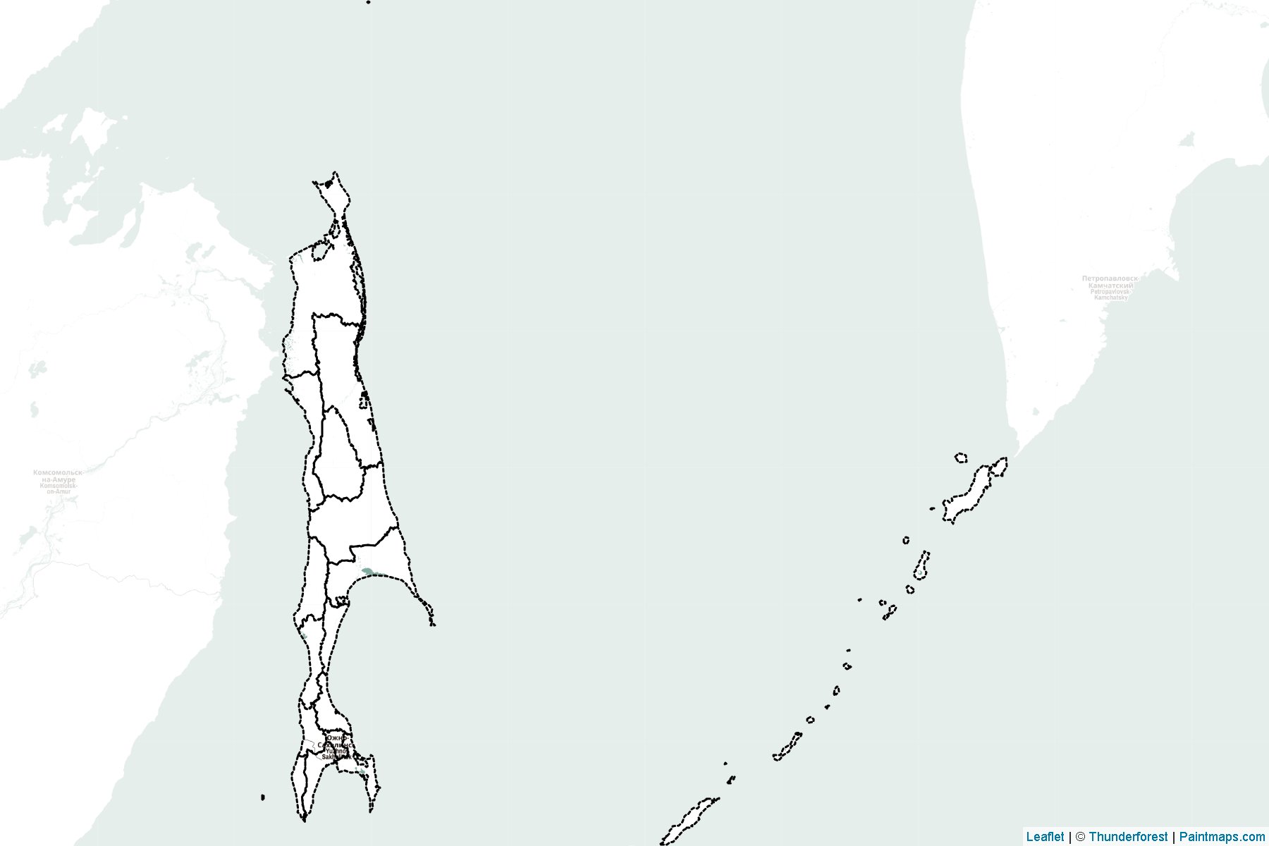 Muestras de recorte de mapas Sakhalin (Federación Rusa)-2