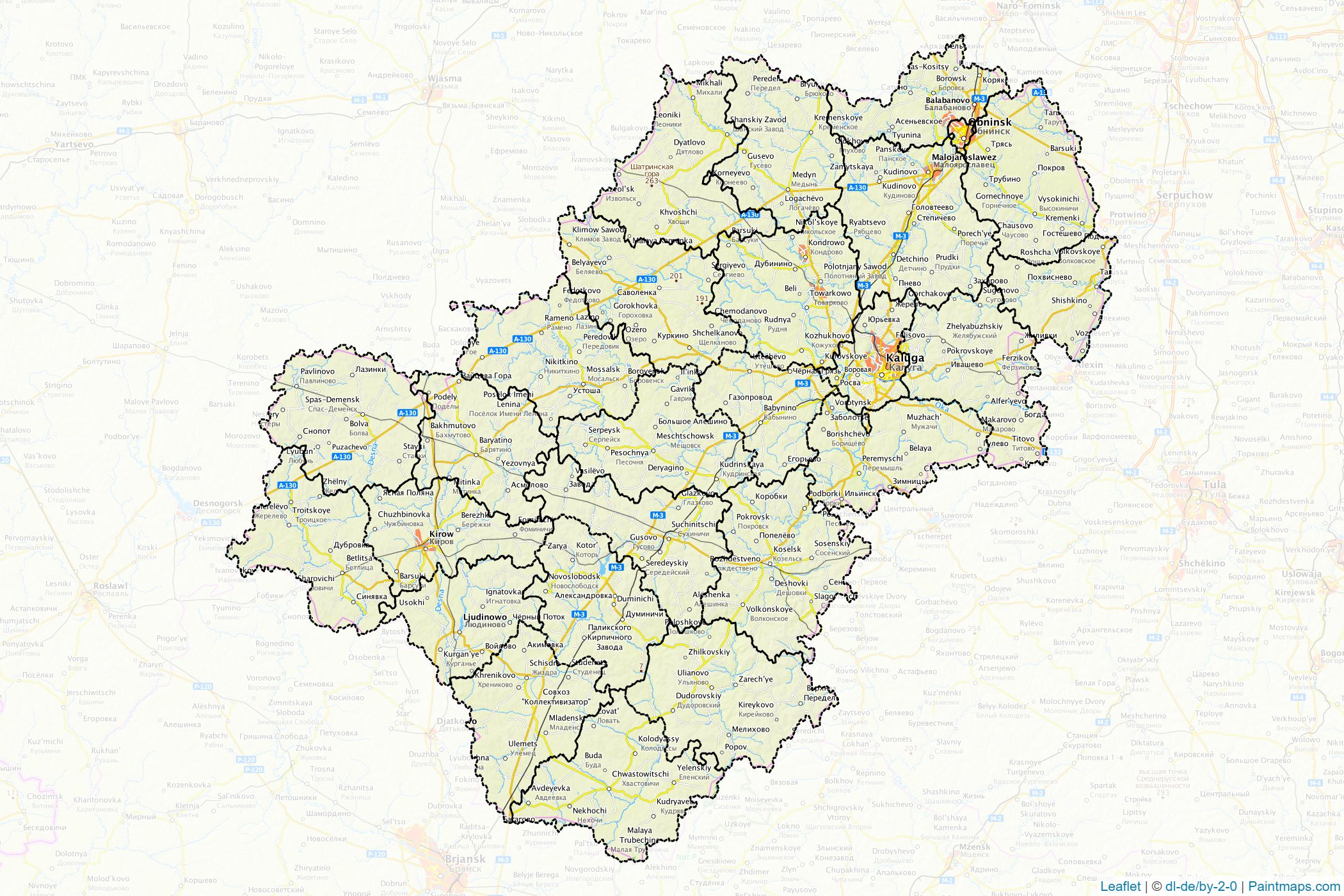 Kaluga (Russia) Map Cropping Samples-1