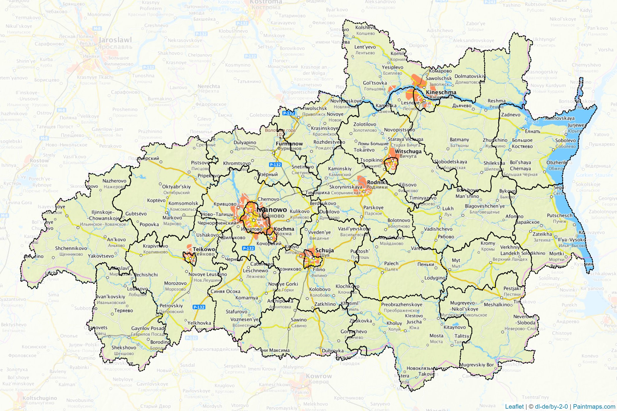 Ivanovo (Russia) Map Cropping Samples-1