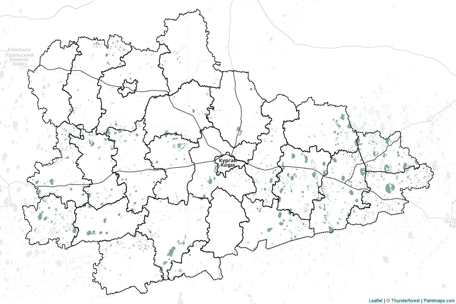 Muestras de recorte de mapas Kurgan (Federación Rusa)-2