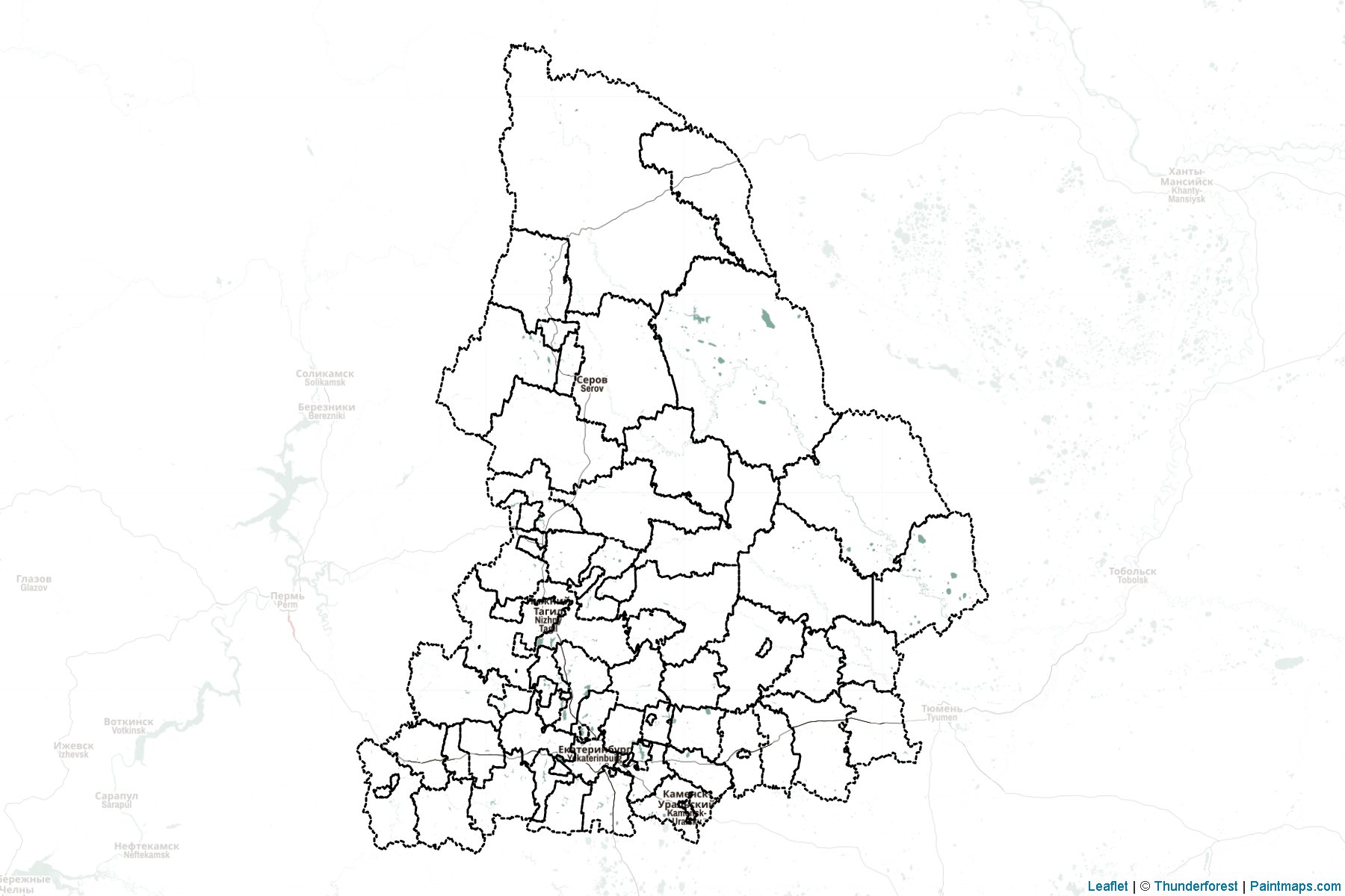 Sverdlovsk (Russia) Map Cropping Samples-2