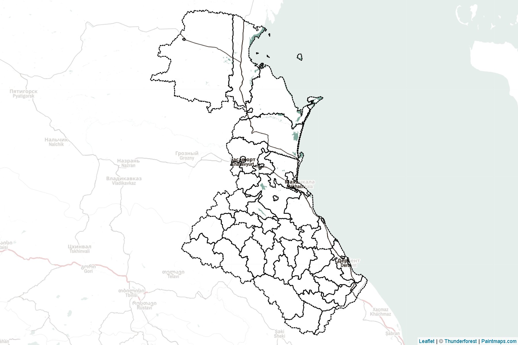 Dagestan (Russia) Map Cropping Samples-2