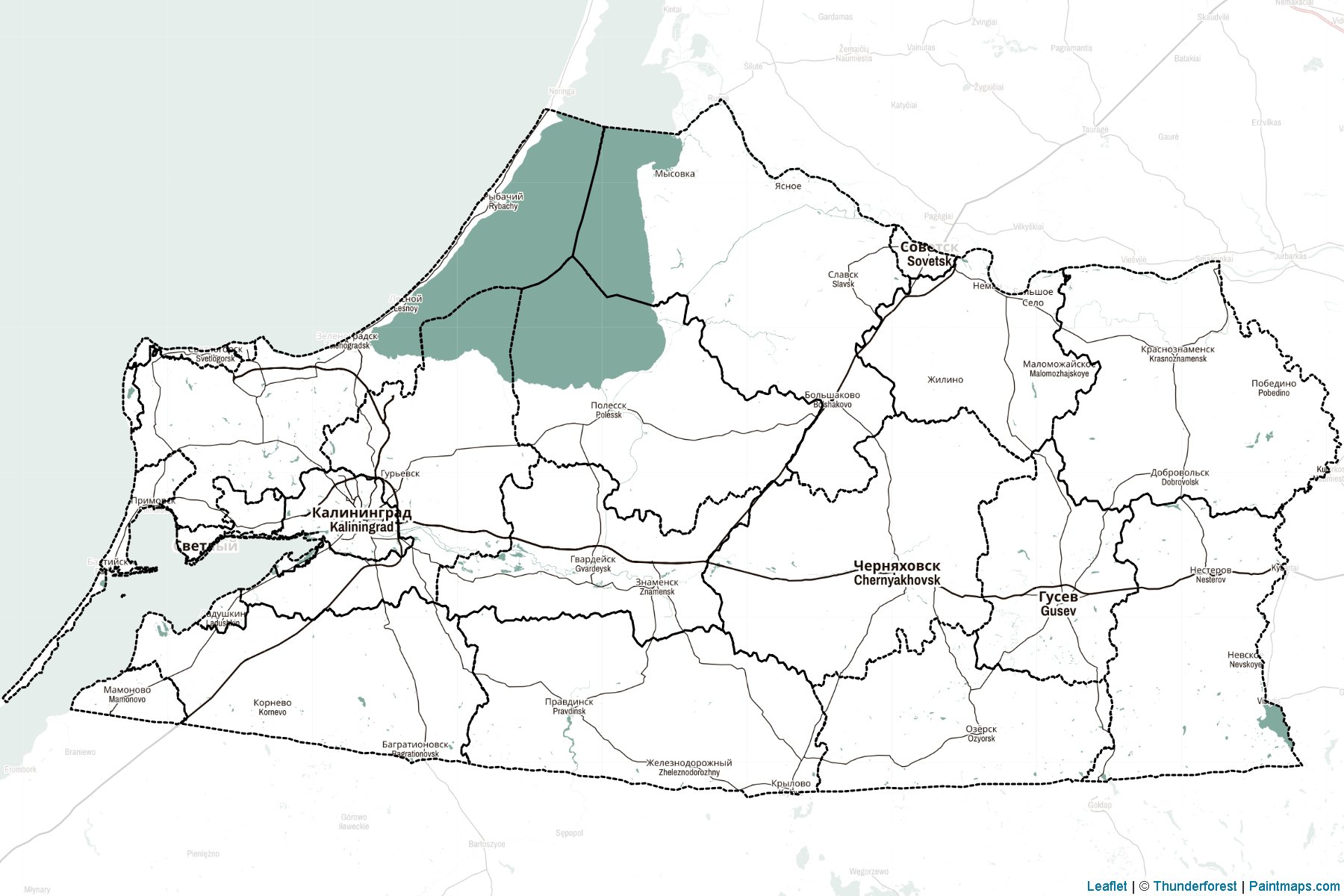 Kaliningrad (Russia) Map Cropping Samples-2