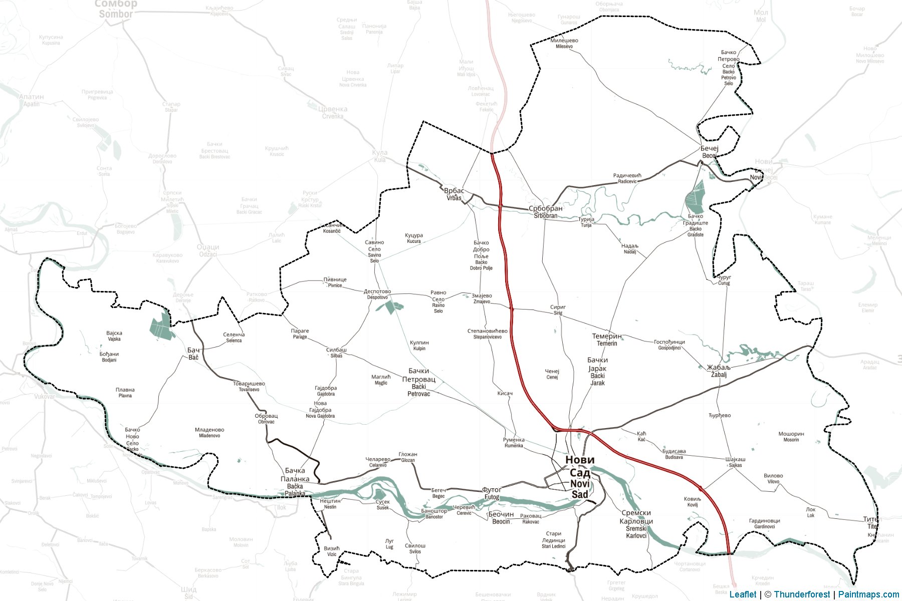 South Backa (Vojvodina) Map Cropping Samples-2