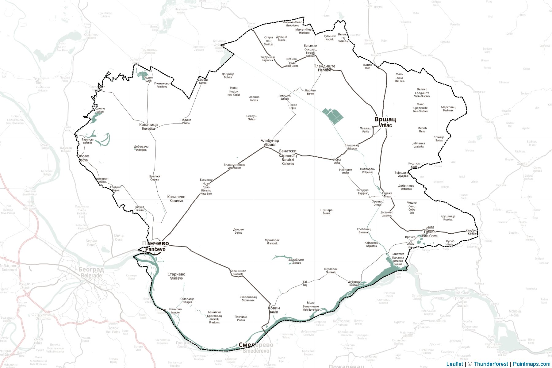 South Banat (Vojvodina) Map Cropping Samples-2