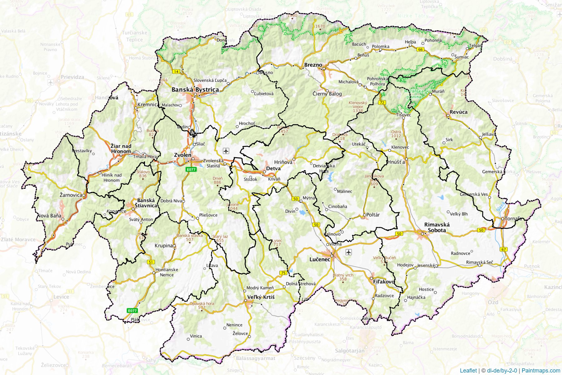 Banska Bystrica (Slovakia) Map Cropping Samples-1