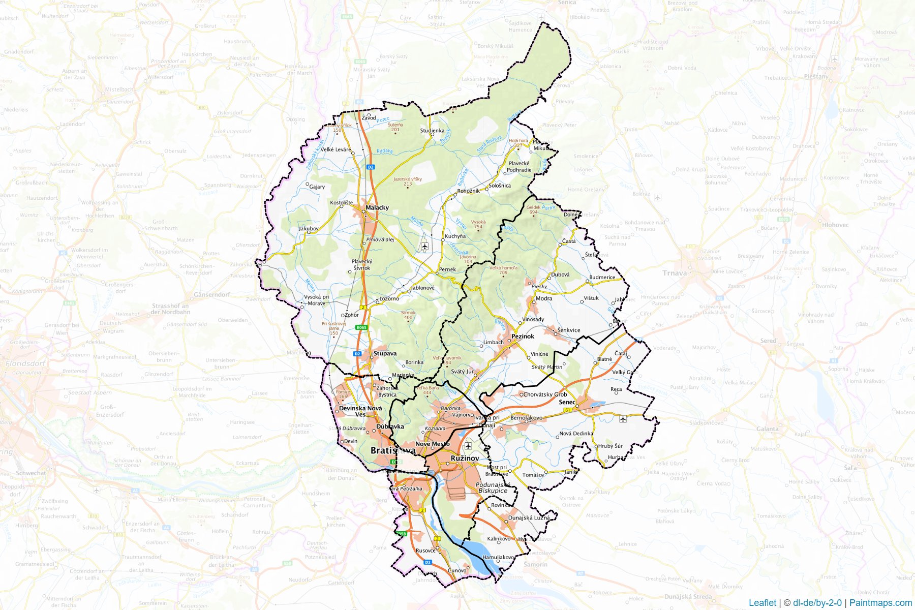 Bratislava (Slovakia) Map Cropping Samples-1