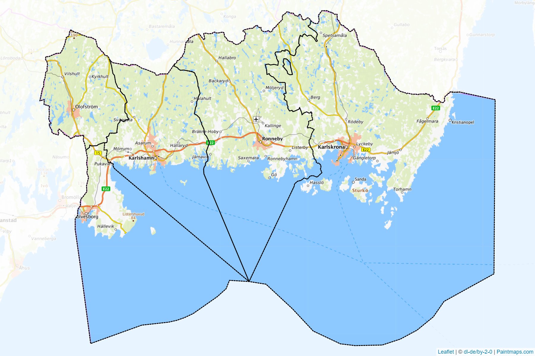 Blekinge (Sweden) Map Cropping Samples-1