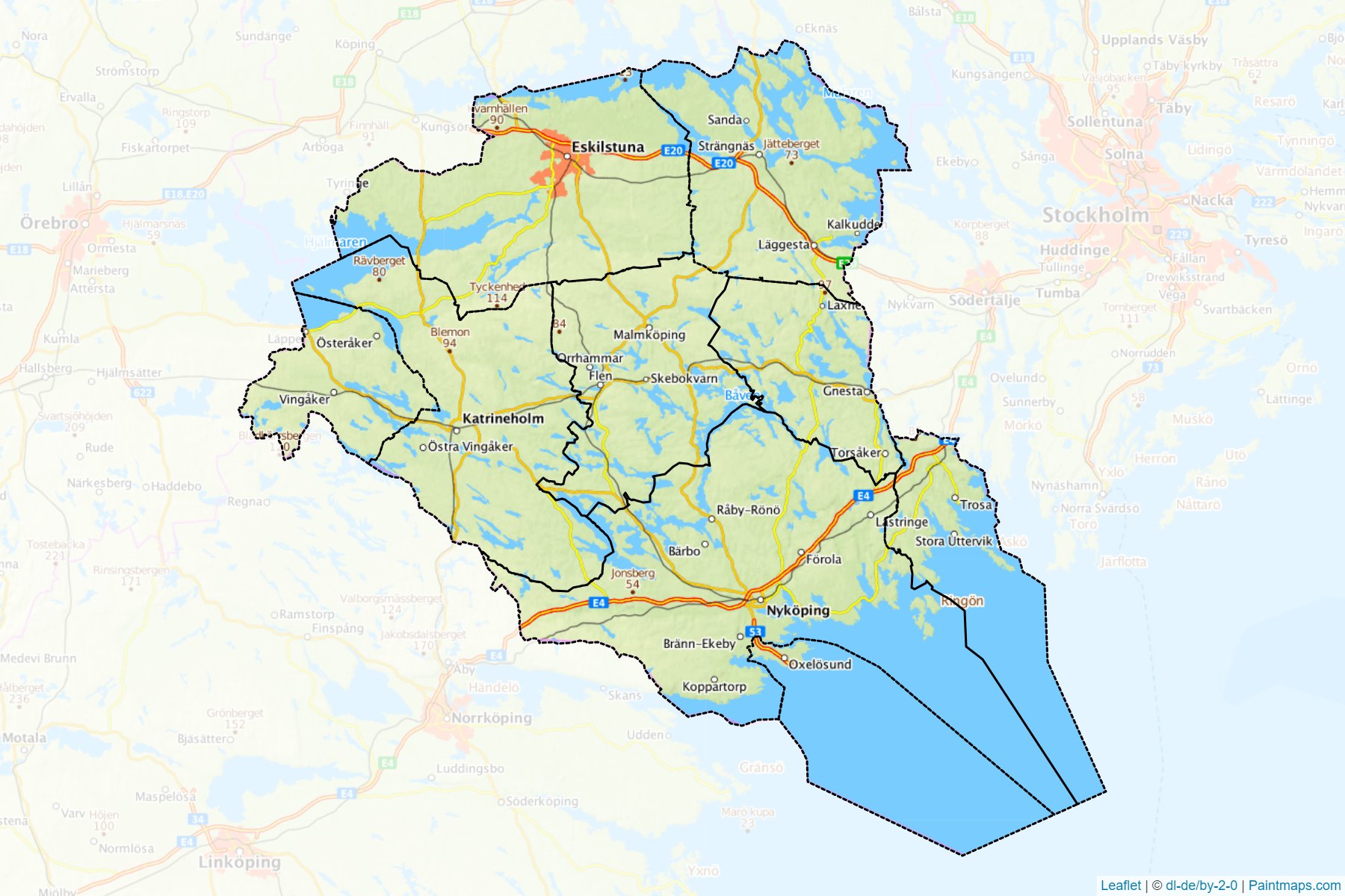 Sodermanland (Sweden) Map Cropping Samples-1