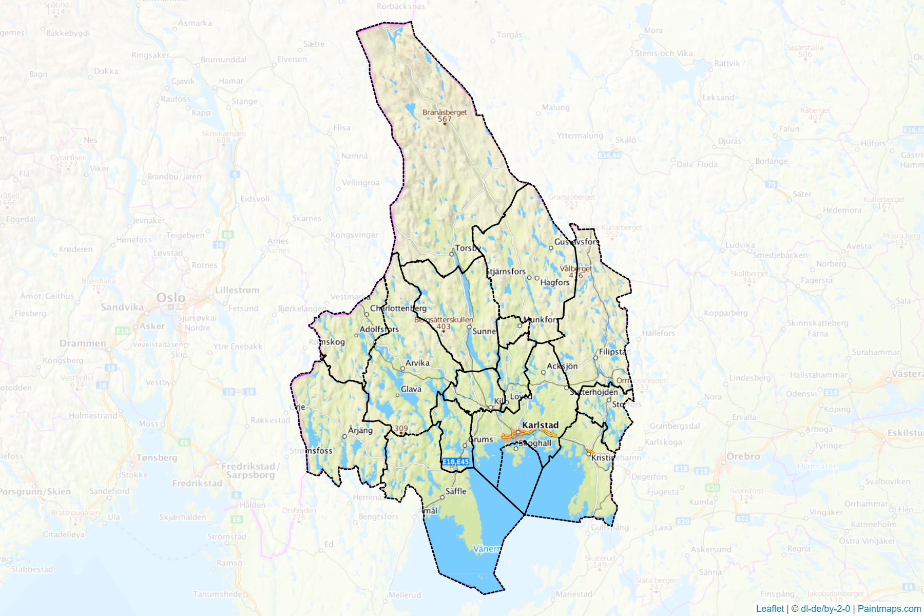 Varmland (Sweden) Map Cropping Samples-1