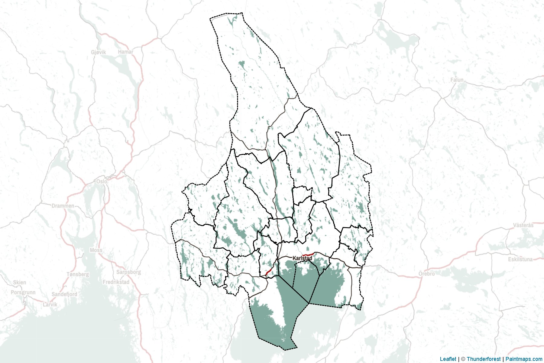 Varmland (Sweden) Map Cropping Samples-2