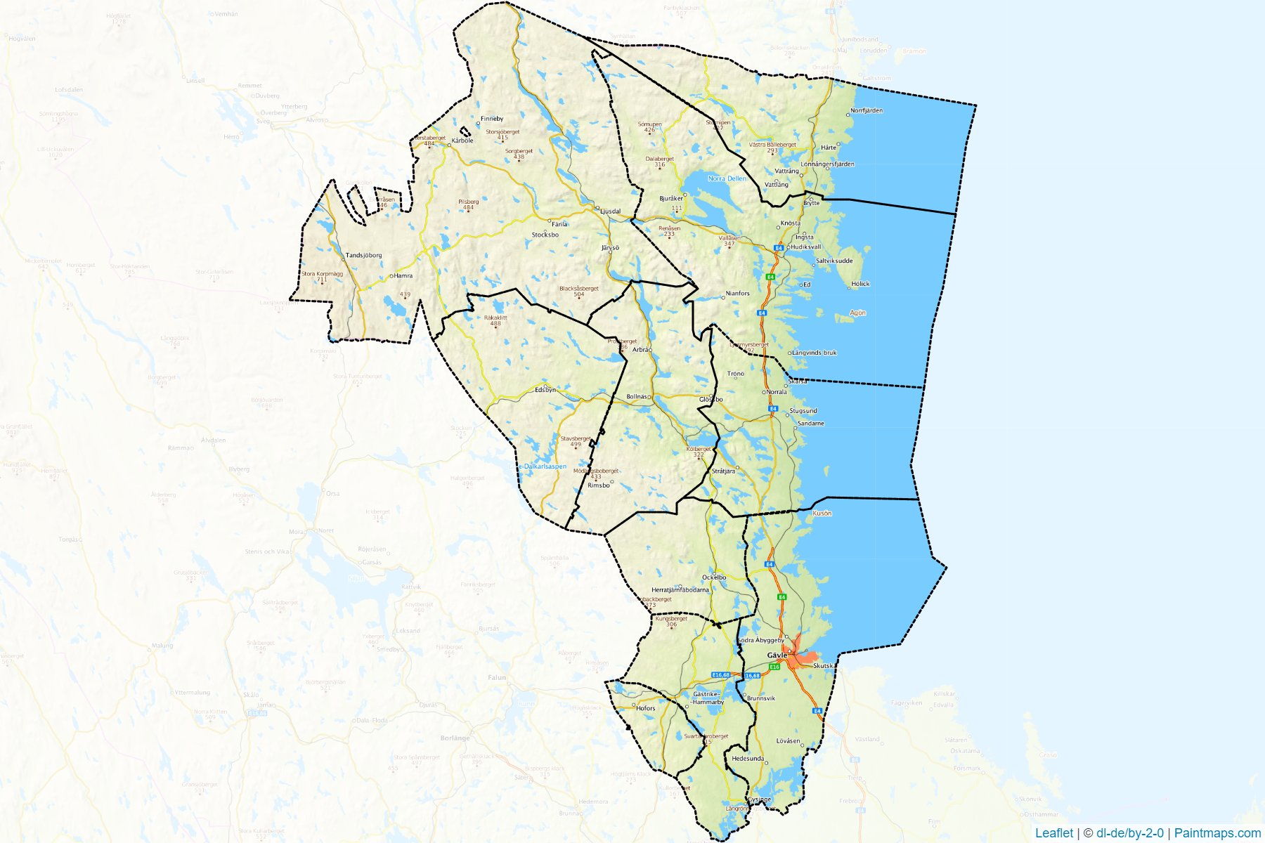 Gavleborg (Sweden) Map Cropping Samples-1