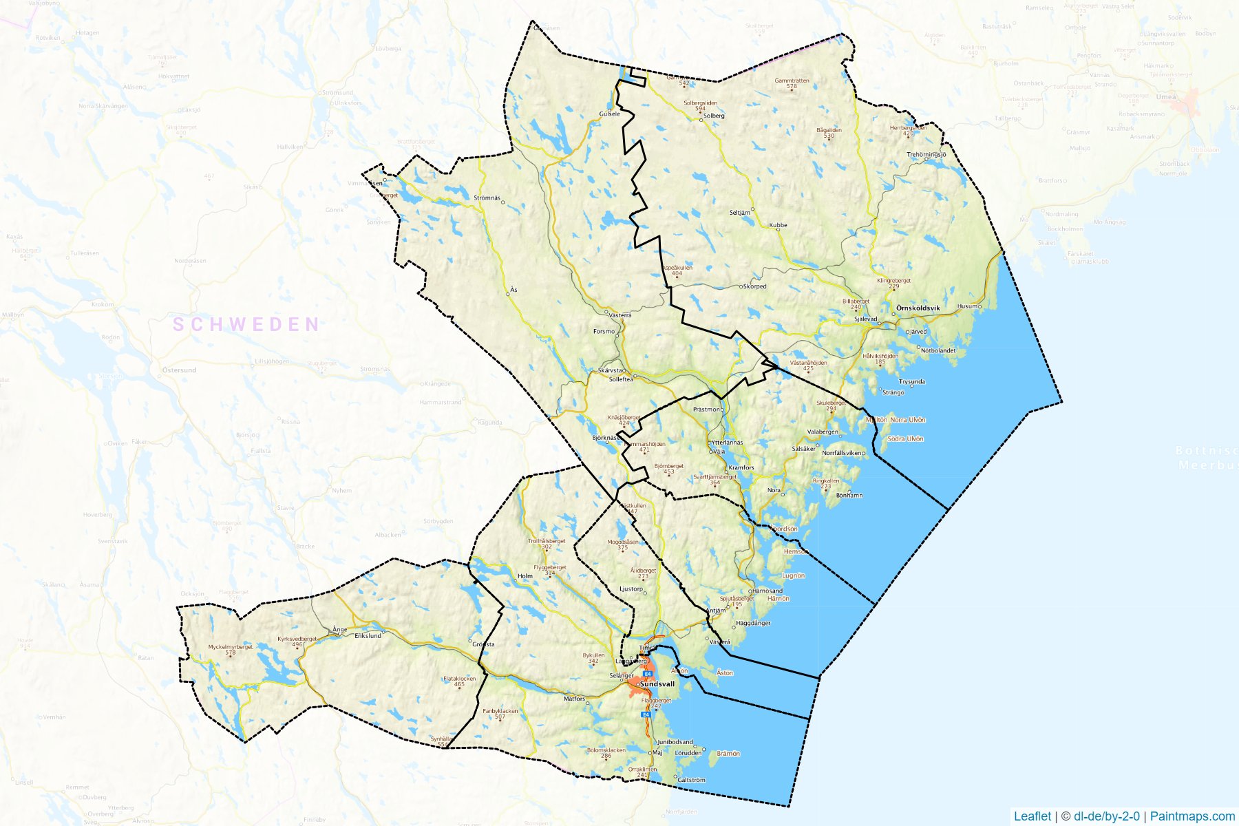 Vasternorrland (Sweden) Map Cropping Samples-1