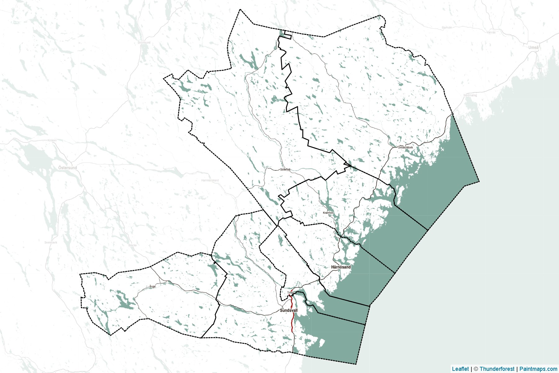 Vasternorrland (Sweden) Map Cropping Samples-2