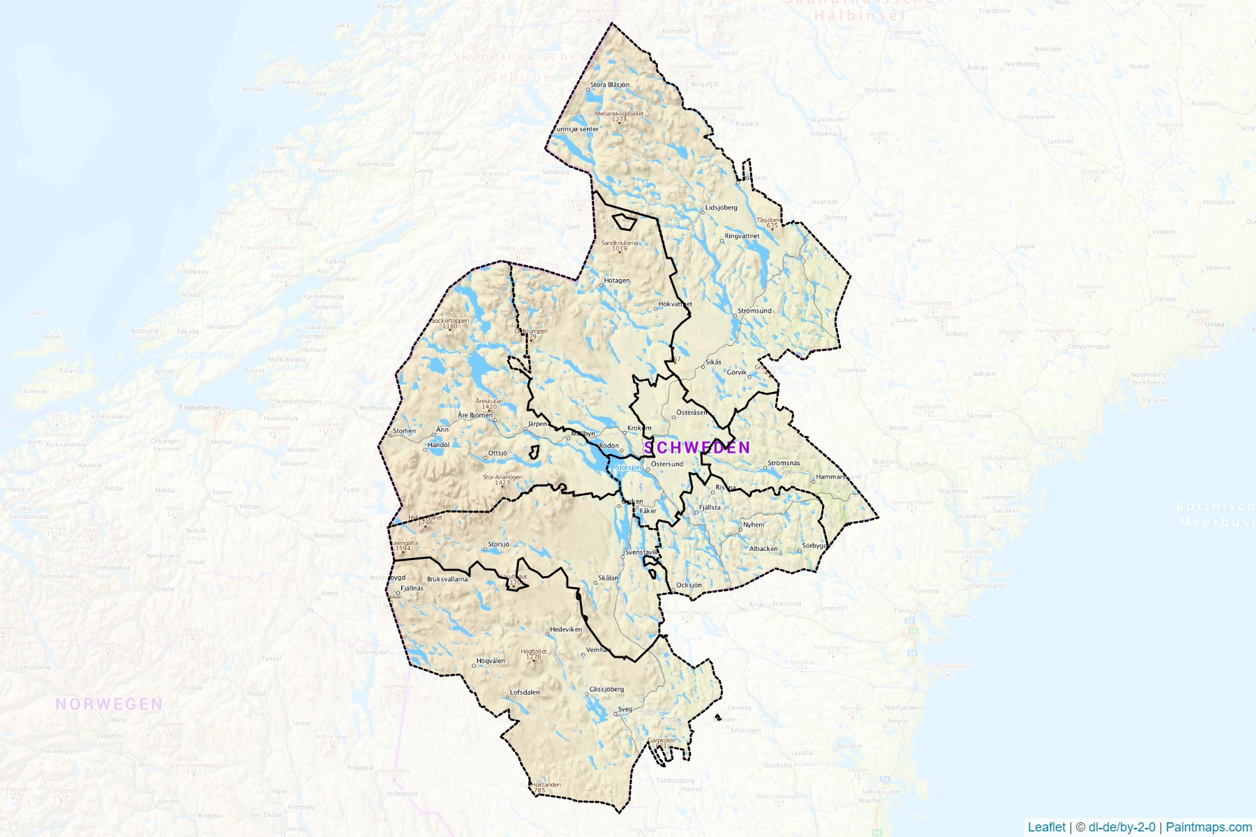 Jamtland (Sweden) Map Cropping Samples-1